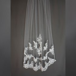 Brudeslr - Langt slr med blonder p slb