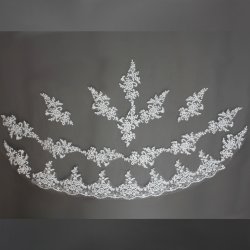 Brudeslr - Langt slr med blonder p slb