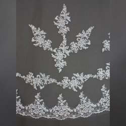 Brudeslr - Langt slr med blonder p slb