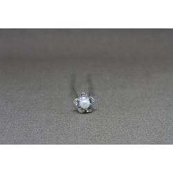 Hrnl - Blomst af Perle og 5 Sten - Pakke med 10 Stk.