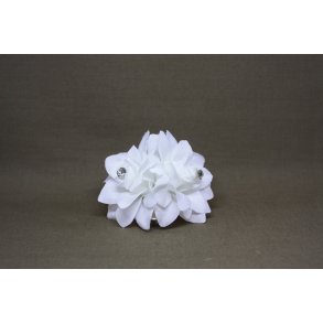 Hrpynt - Dobbelt blomst med to sm sten - Clips p bagsiden