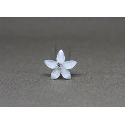 Hrpynt - Hrnle med Glasblomst og Lille Sten - Pakke med 10 Stk.