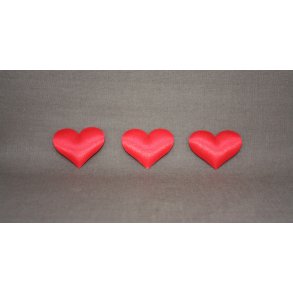 Hjerter i Satin - Pynt til Bord, Kirkegulv eller Bryllupsnat - Rde eller Hvide - Pakke med 100 stk.