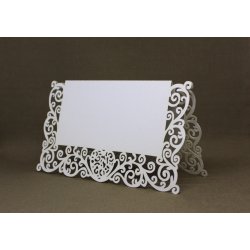 Bordkort med Blomsterkant - Pakke med 25 Stk.