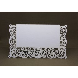 Bordkort med Blomsterkant - Pakke med 25 Stk.