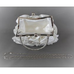 Brudetaske med Hvide Satinroser