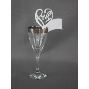 LOVE-bordkort til Glas - Pakke med 50 stk.