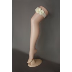 Strmpebnd - Rhvidt med Blomstermix