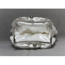 Brudetaske med Hvide Satinroser