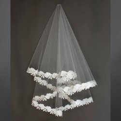 Brudeslr - Kort slr med blomster-blonde 